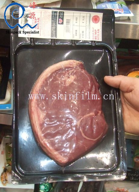 Skin-packing film Fresh meat skin-packing example: