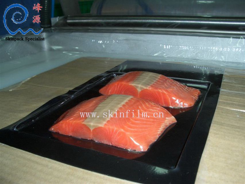 Seafood Skin Packaging Machine (Seafood Seafood Vacuum Skin Packaging Machine) Case of Salmon Vacuum Skin Packaging: