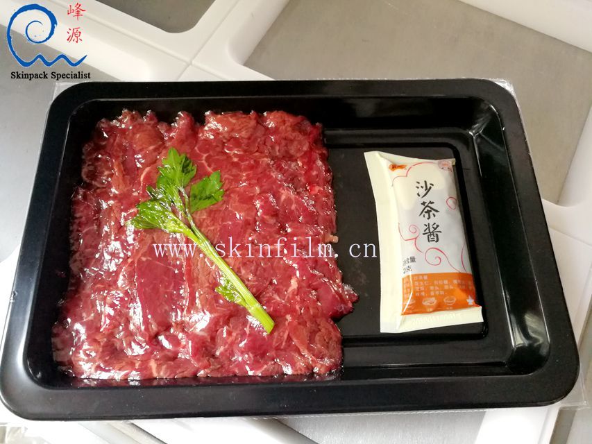  Food vacuum skin packaging machine (food skin packaging machine) beef skin packaging example: