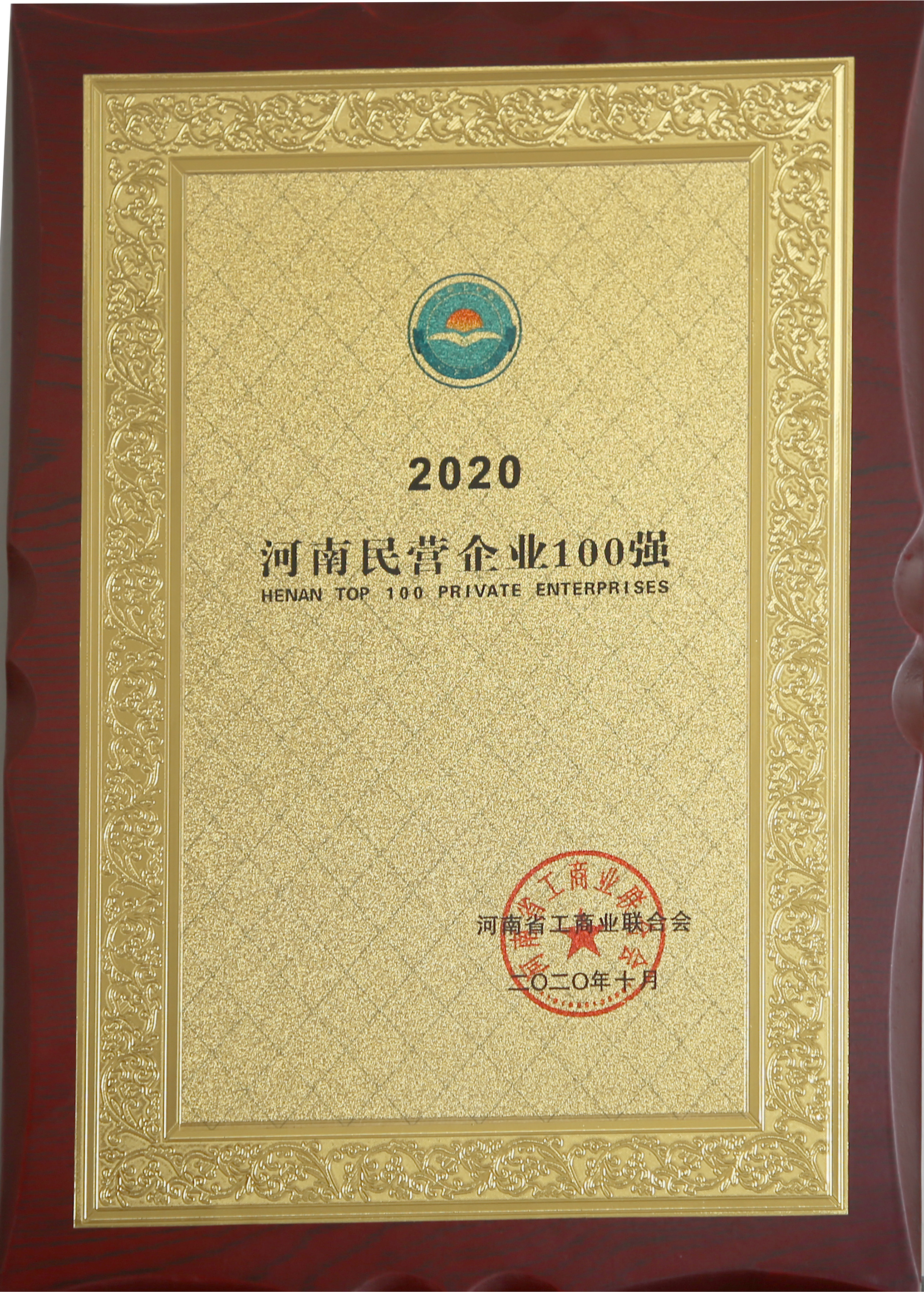 2020年，荣获“河南省民营企业100强”