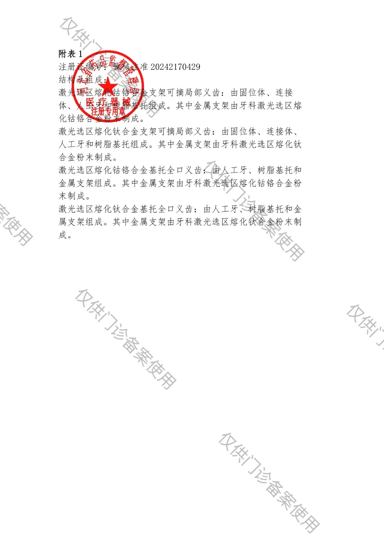 中華人民共和國(guó)醫(yī)療器械注冊(cè)證