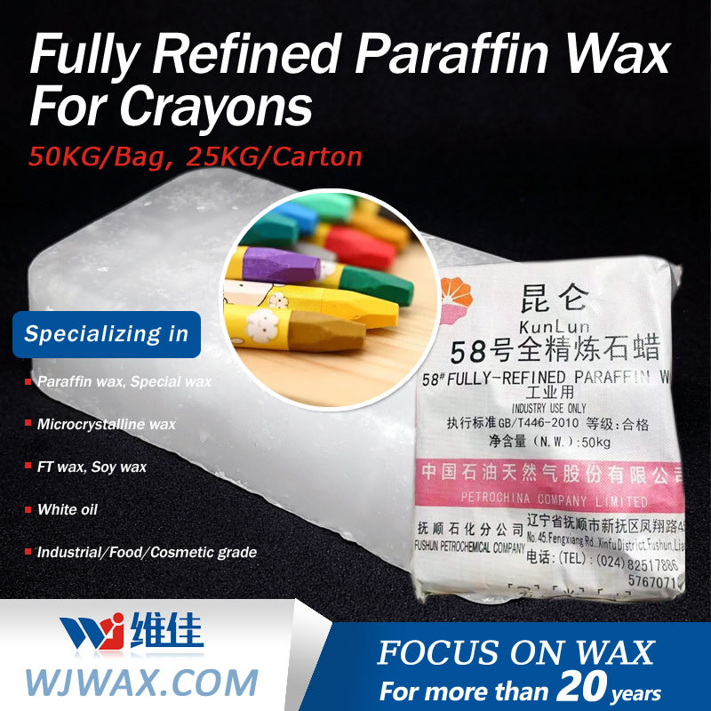 Fully Refined Paraffin Wax For Crayons