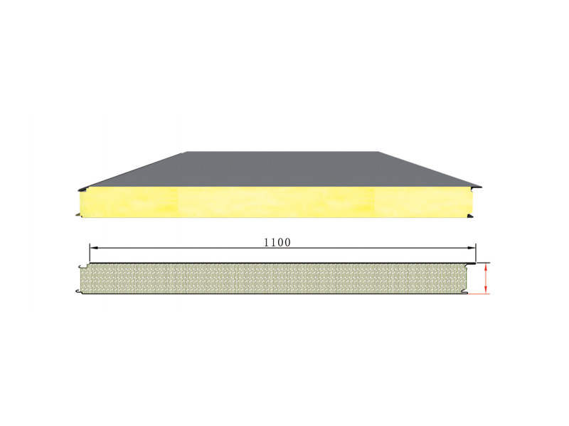 Hidden nail 1100 metal wall panel for horizontal installation