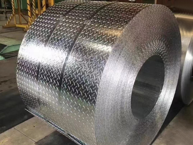 Galvanized patterned sheet