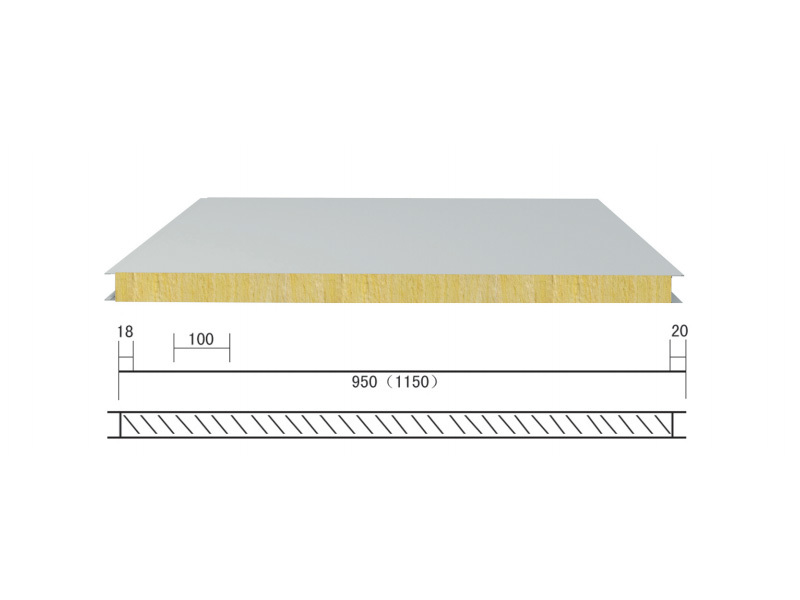 Socket type 950/1150 metal wall panel