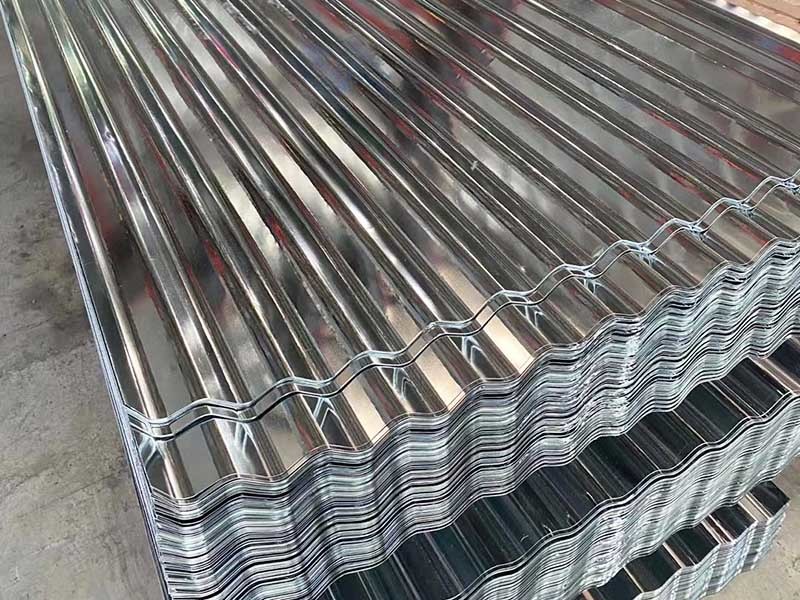 Galvanized and aluminized corrugated steel sheet