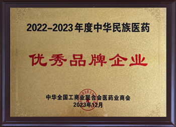 2022-2023年度中華民族醫(yī)藥優(yōu)秀品牌企業(yè)