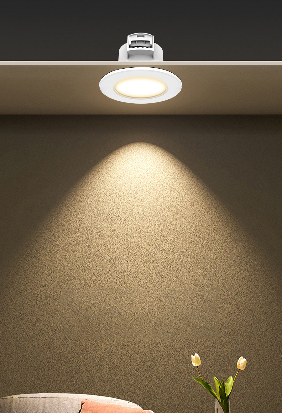 5.5W  IP65  LED Down light 2 Years Warranty 3CCT Dimmer