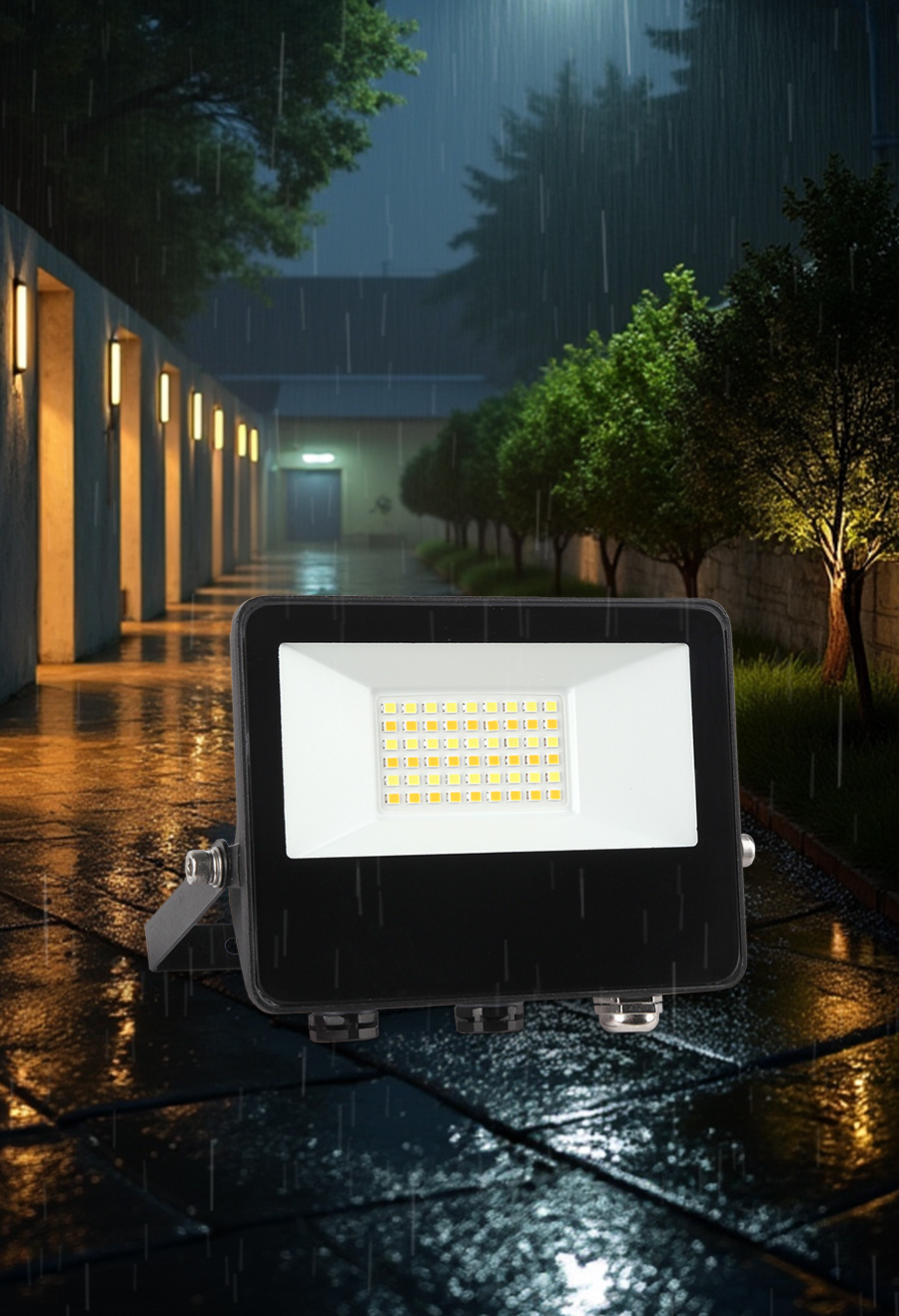 IP65 LED Floodlight  3 Years Warranty 3CCT+ Power Adjustable With Junction Box