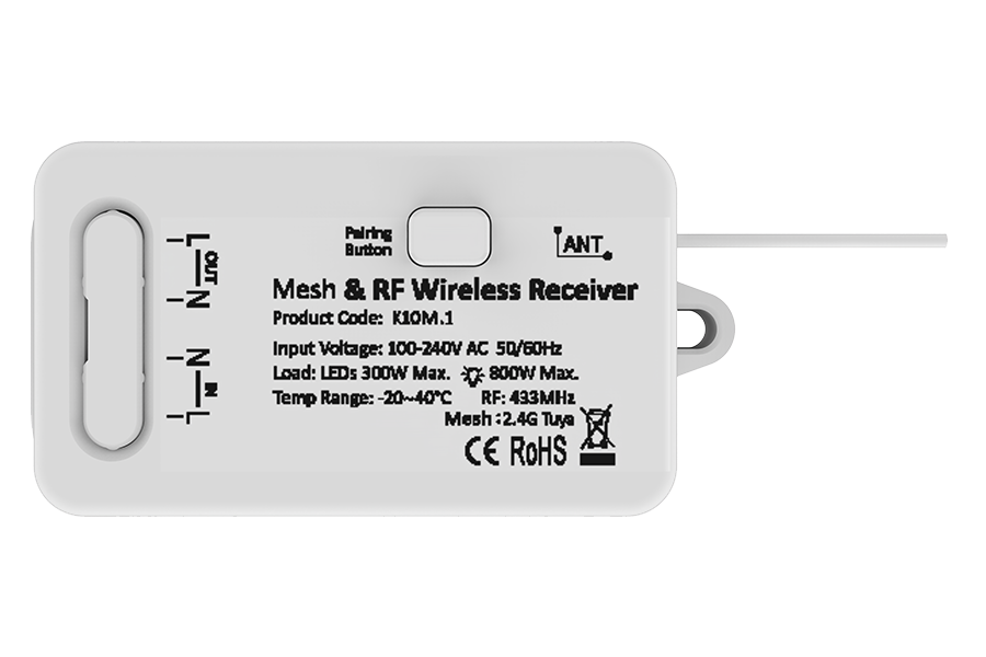 1 Channel DC12-48V Kinetic Switch Receiver RF & WiFi+BLE& Zigbee&Mesh
