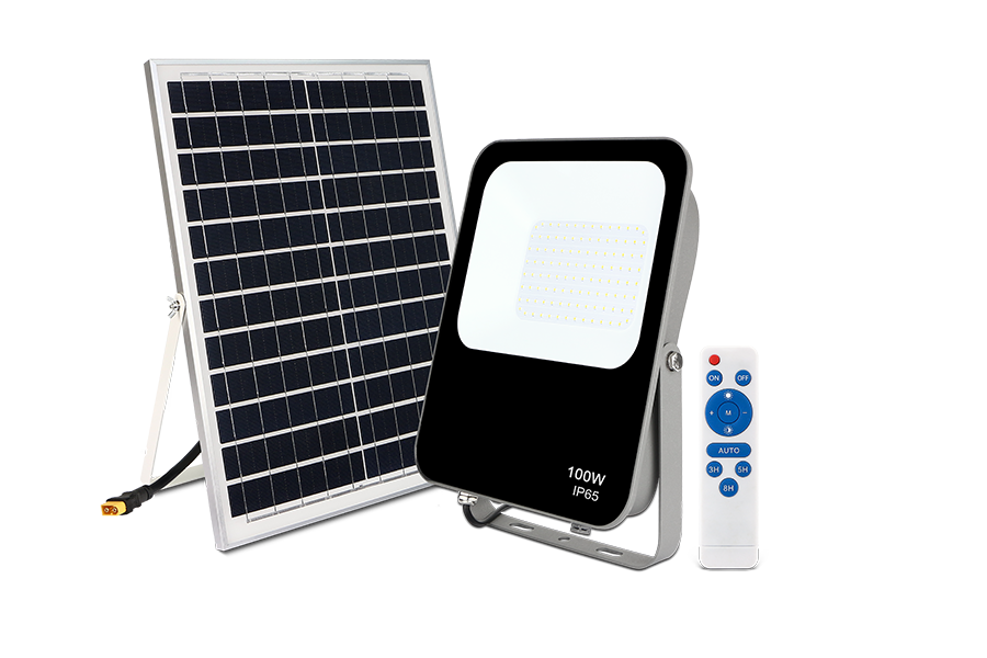 100W LED Solar Floodlight 2 Years Warranty IP65 Lumileds Chip