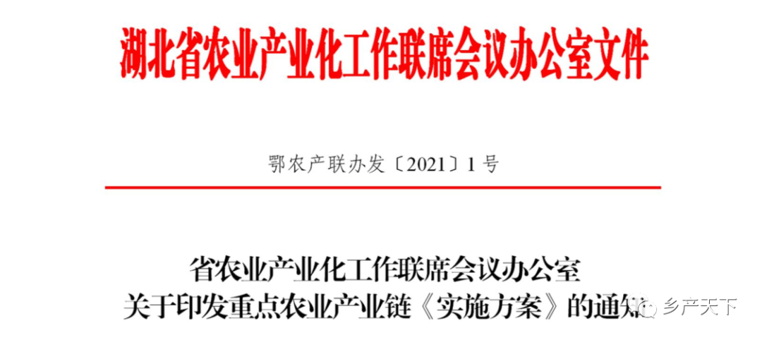 建團(tuán)隊(duì)、繪圖譜、列清單！湖北省公布9大重點(diǎn)農(nóng)業(yè)產(chǎn)業(yè)鏈打造秘籍