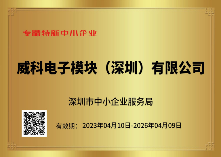 深圳市專精特新中小企業(yè)證書(shū)