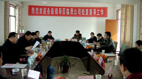 县长张红旗同志、副县长马勇及相关县直领导一班人到公司座谈