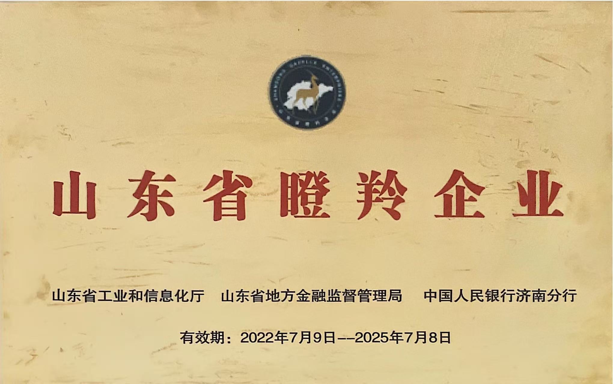 山东省瞪羚企业