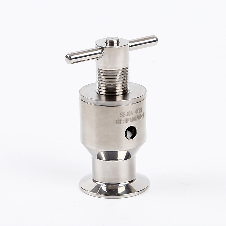 Adjustable safety pressure reducing valve for beer tanks