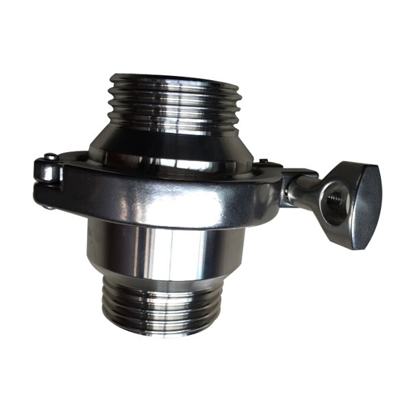 Threaded check valve with clamp