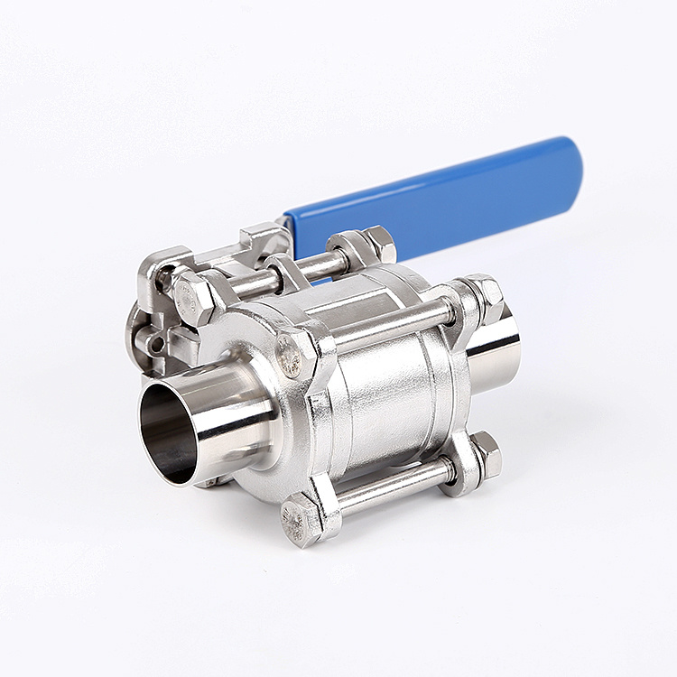 Sanitary 3-pc  type ball valve