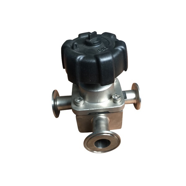 Three way diaphragm valve