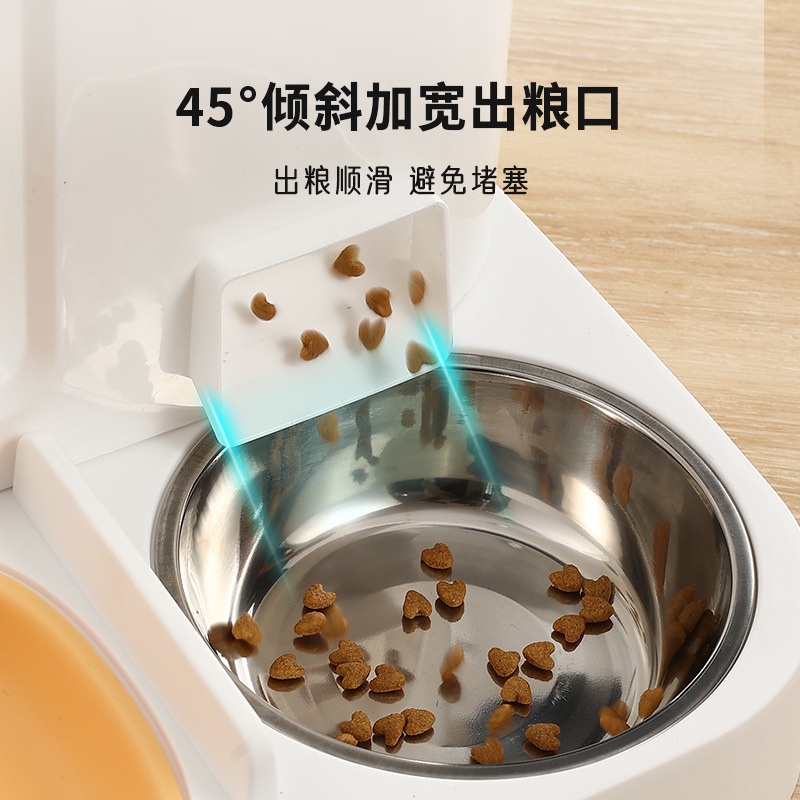 寵物用品塑料碗自動(dòng)喂食喂水蓄水儲(chǔ)水出糧貓貓咪吃喝食盤貓碗