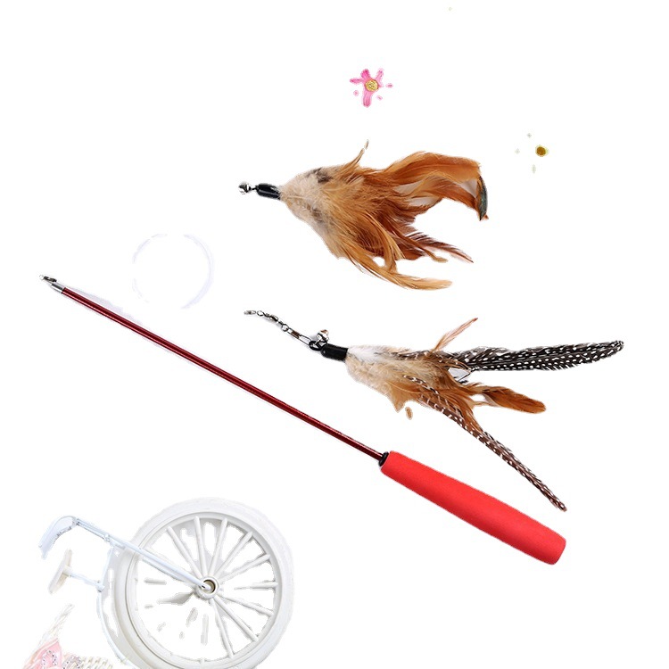 逗貓棒可伸縮貓咪互動逗貓玩具ABS可替羽毛寵物玩具