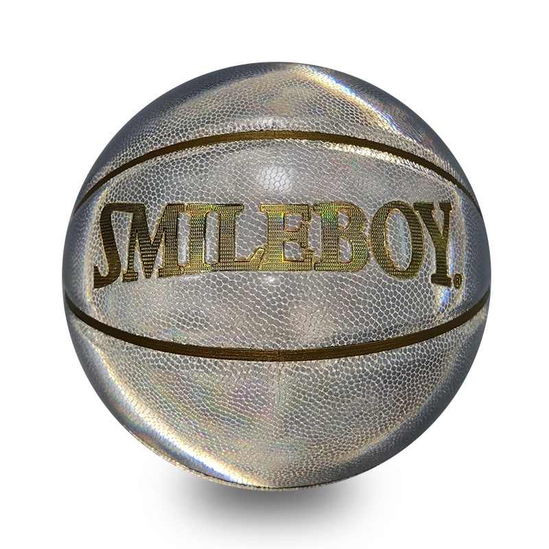 Reflective leather Basketball