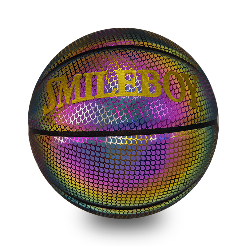 Reflective leather Basketball