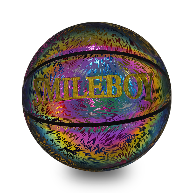 Reflective leather Basketball