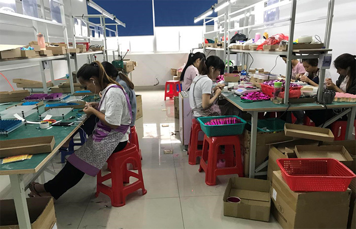 The corner of the pier hair production line The corner of the pier hair production line