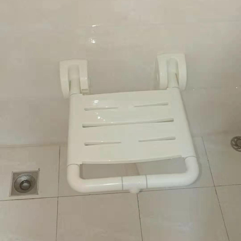 Shower stool with diagonal support