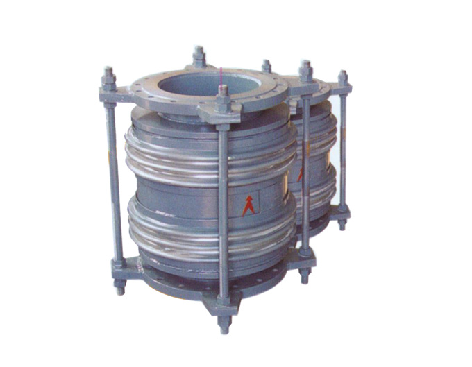 Axial double bellows expansion joints