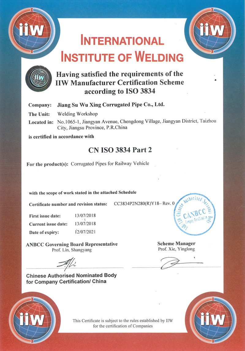 3834 International Welding Certification