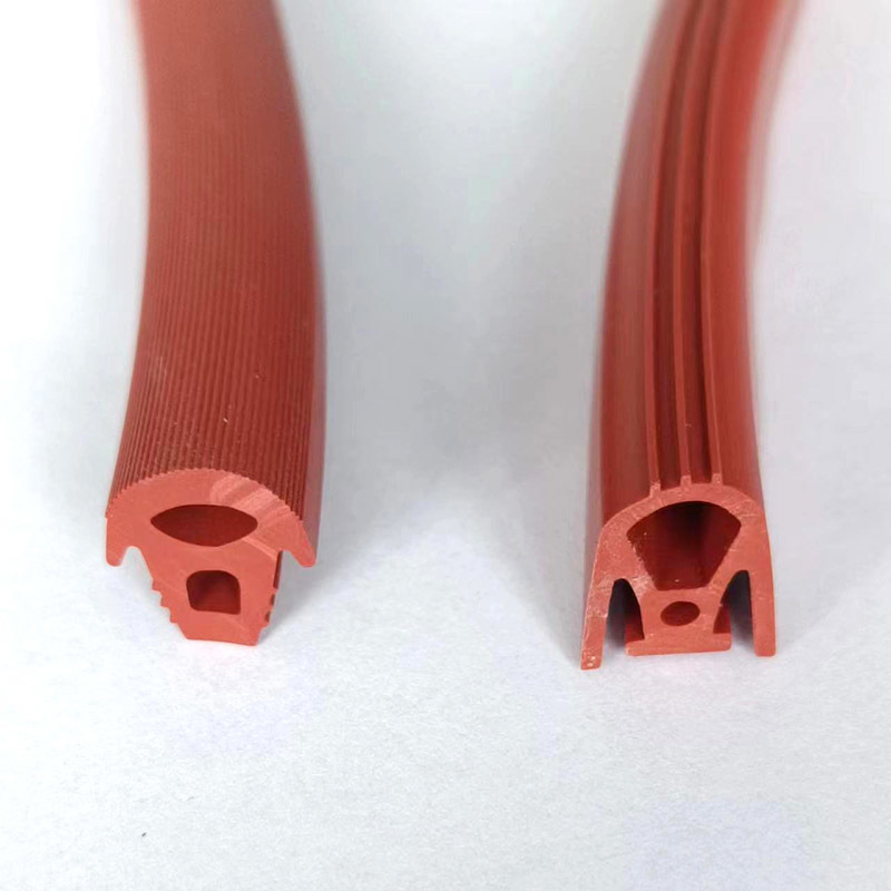 Silicone shaped sealing strip