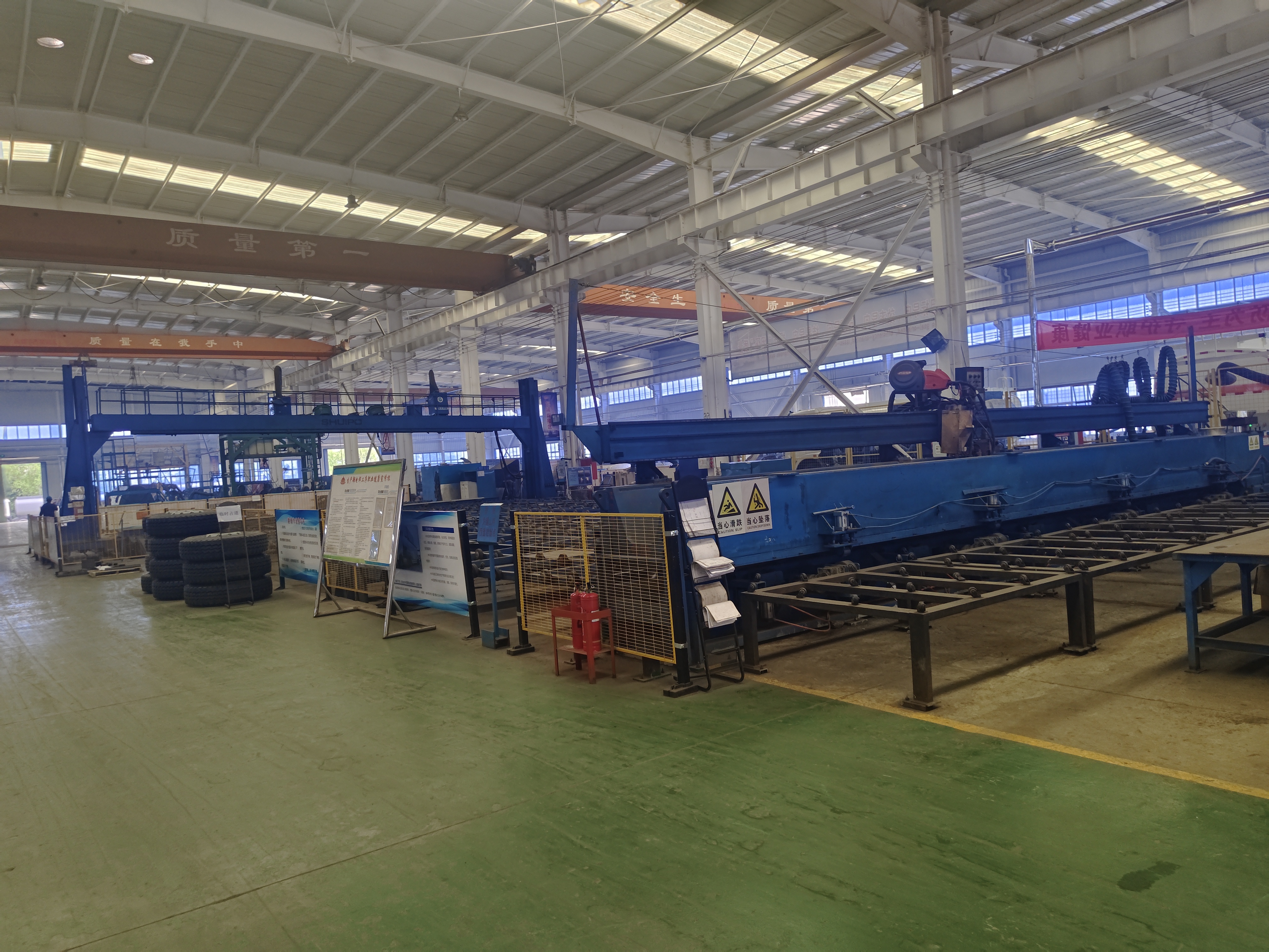 Welding section of steel tank workshop