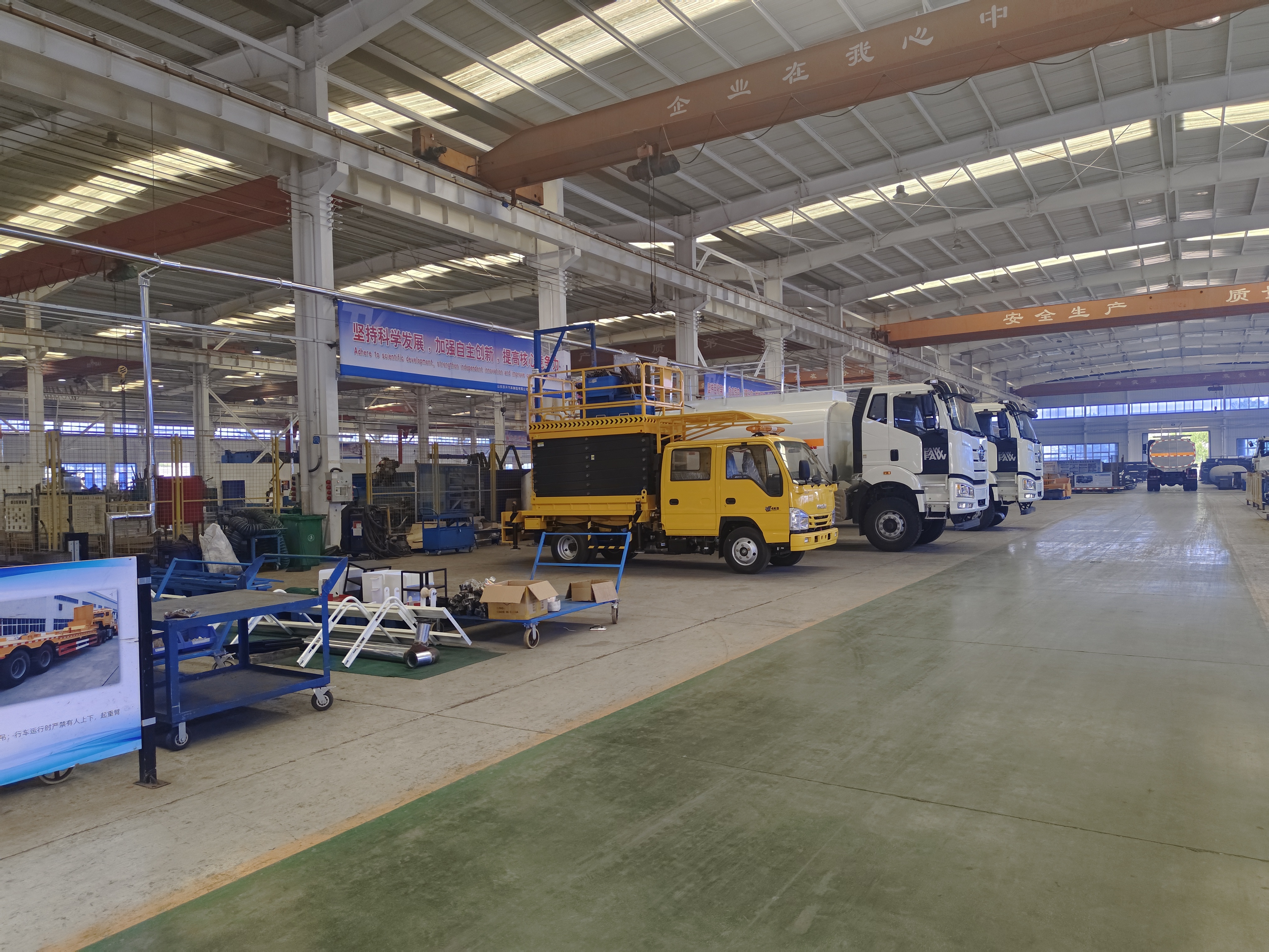 Welding section of steel tank workshop
