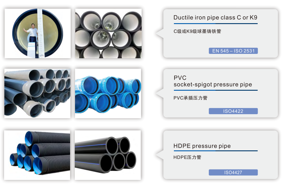 Water supply pipes and connection methods