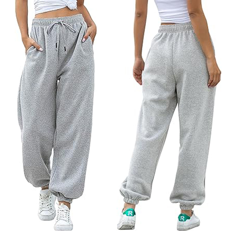 Women’s Casual Baggy Fleece Sweatpants High Waisted Joggers Pants
