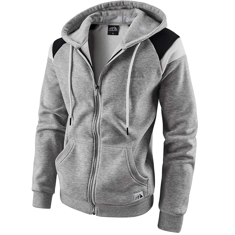 Men's Full Zip Fleece Fashion Hoodie zippered hooded Long Sleeve Lightweight Sweatshirt