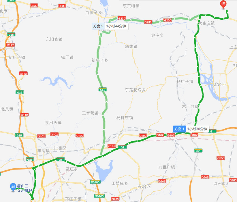 Aircraft route Aircraft route