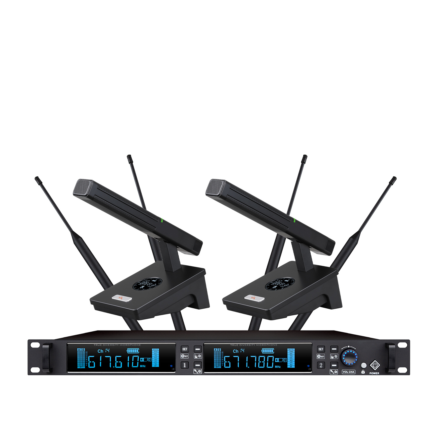 TRAIS TS-700T Professional 2 Channels Gooseneck Wireless Conference Microphone with Clear Sound