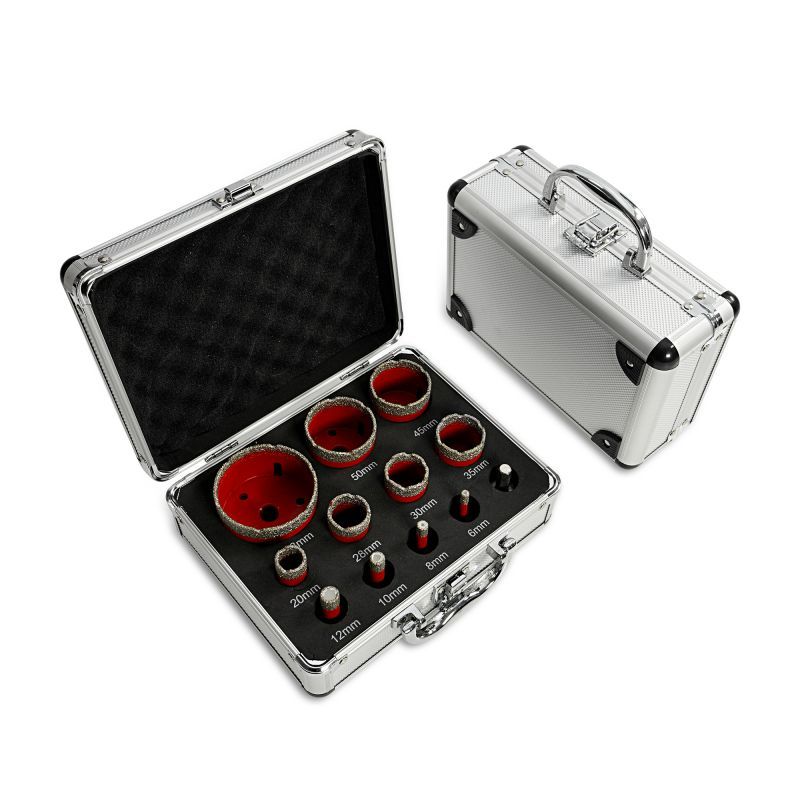 Brazing 14 thread marble hole opener 12 piece set