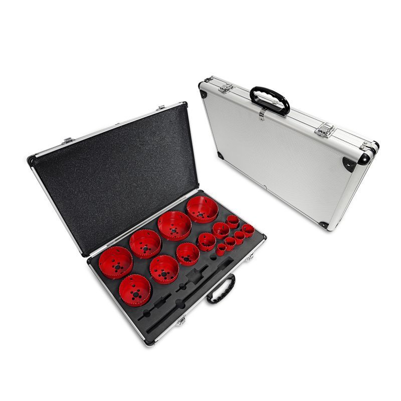 Bimetal hole opener set of 18 pieces