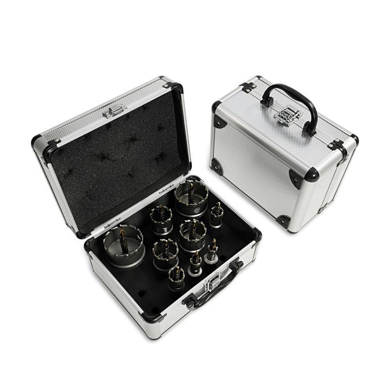 9-piece set of extended carbide hole opener