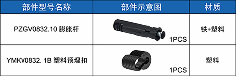 隐藏式二合一层板连接件