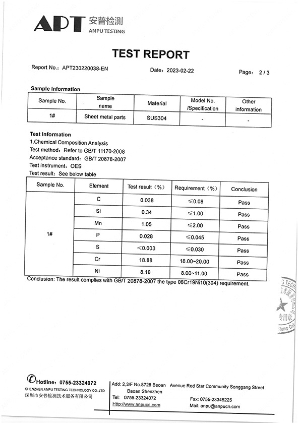 English-version-of-stainless-steel-product-quality-inspection-report