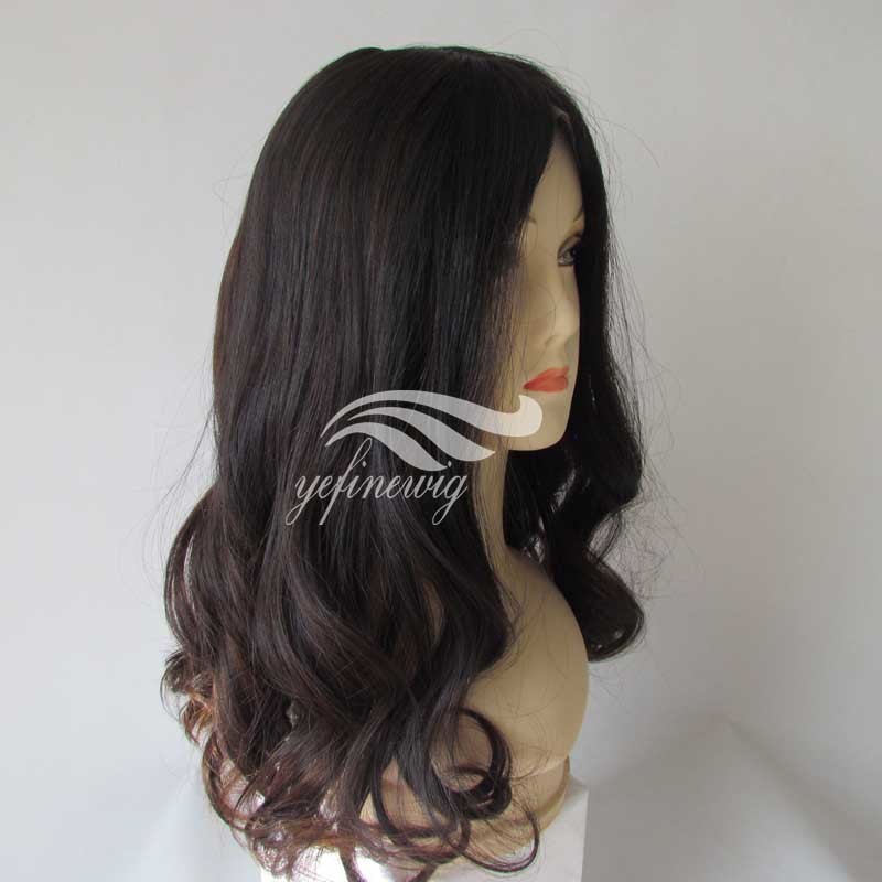 Thin Skin Cap Full Lace Wig Silicone wig for cancer 