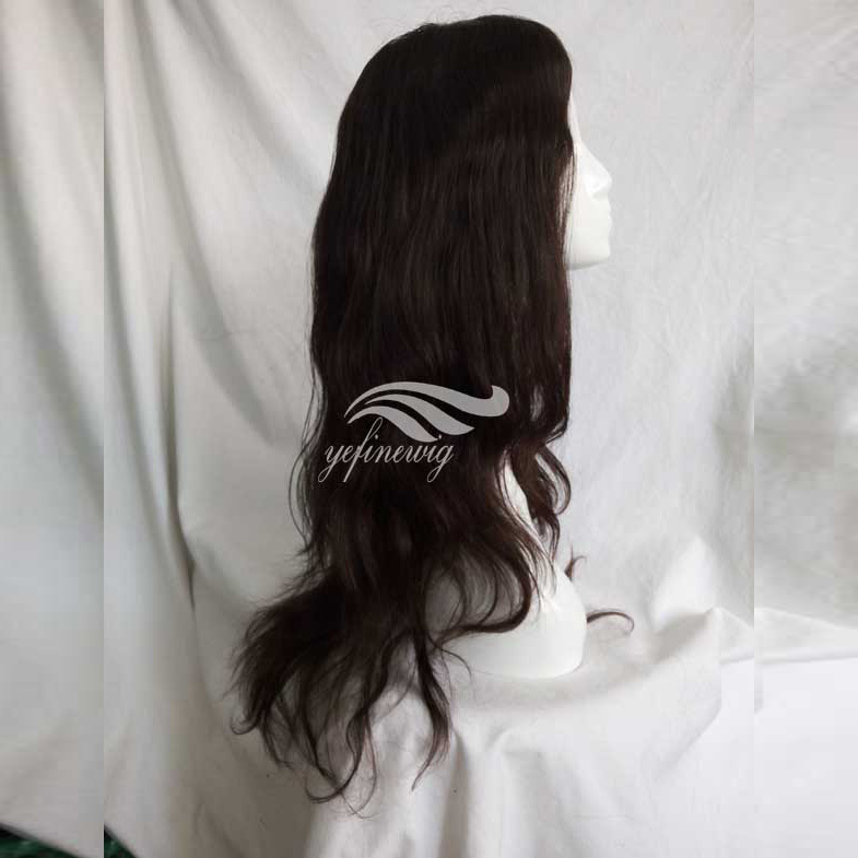 stock 28inches natural color #1bFull Lace Wig for White Women