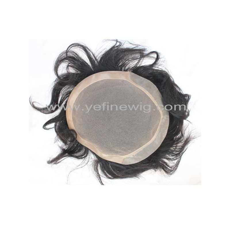 Dark Brown Human Hair Monofilament Toupee Hair Piece