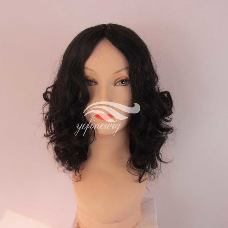 stock Human Hair Wigs curly lace front jewish Wig Supplier