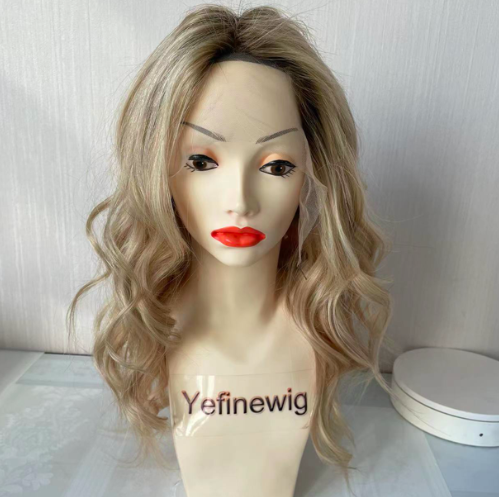 Stock blonde ombre  lace top wig